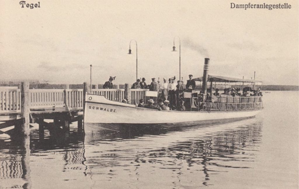 Dampferanlegestelle \"Schwalbe\" -  Tegel um 1910