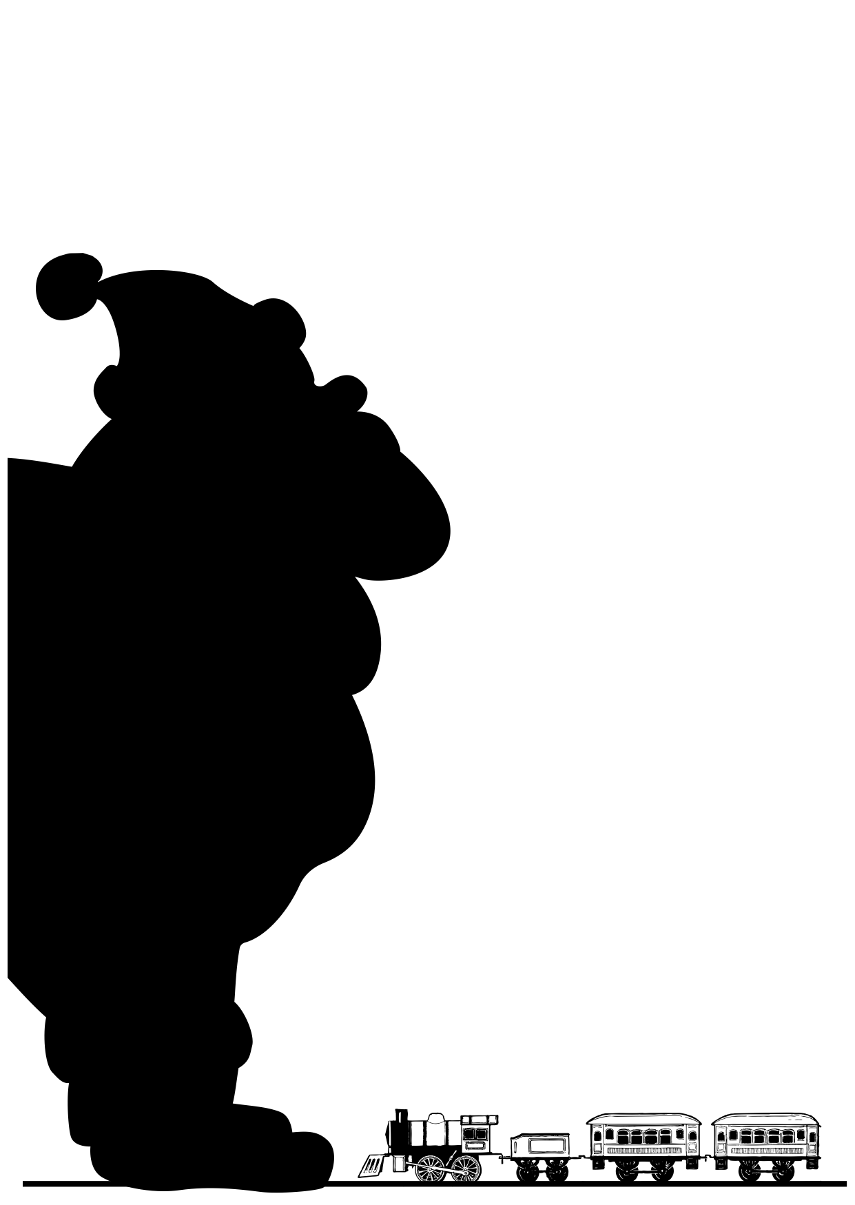 Scherenschnitt - Weihnachtsmann vom SAMPOR-KAFFEE-BERLIN