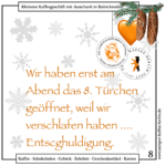 Adventskalender - Türchen vom Montag, 8. Dezember