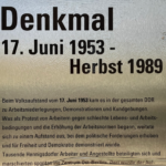 Tafel zum Volksaufstand am 17. Juni 1953, Hennigsdorf